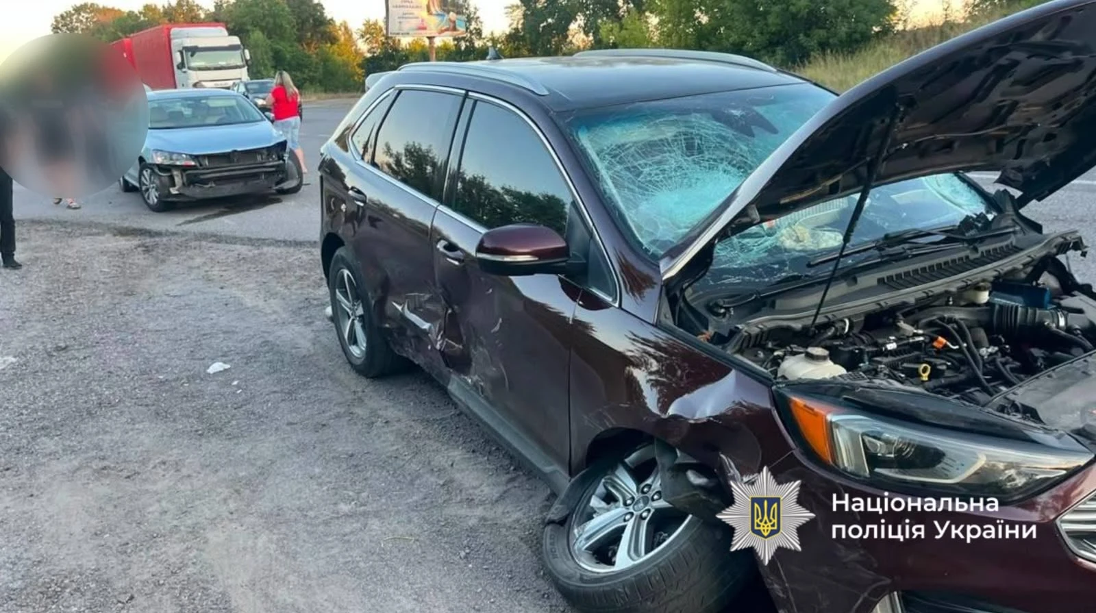 На Вінниччині Lexus зіткнувся з Ford і Volkswagen Passat: водій Lexus мав 2,46 проміле