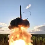 Запуск міжконтинентальної балістичної ракети з космодрому Плесецьк (скриншот відео з Telegram)