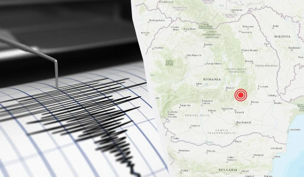 Мапа землетрусу в Румунії 19 жовтня від Institutul Național de Cercetare-Dezvoltare pentru Fizica Pământului